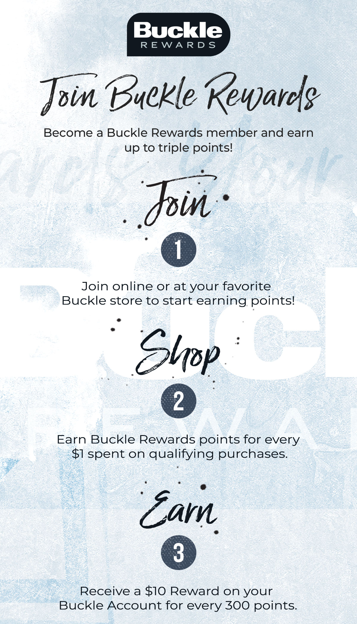 Join Buckle Rewards